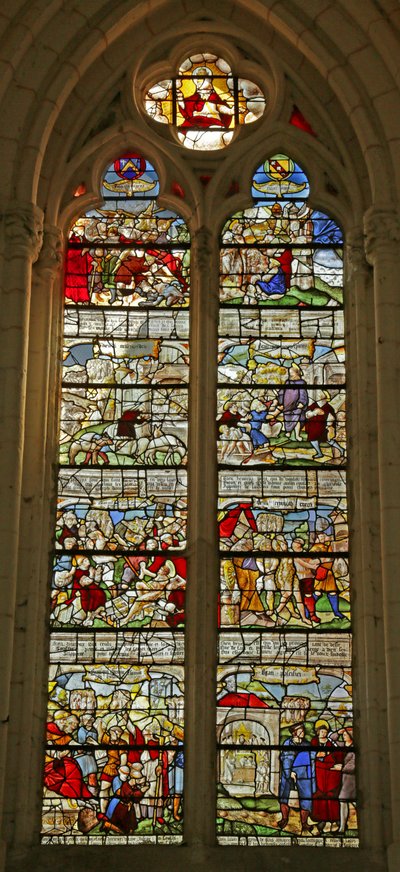 Window depicting the Beatitudes by French School